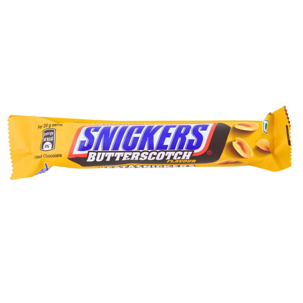 شکلات اسنیکرز (snickers) با مغز Butterscotch و روکش شکلاتی – 22 گرم