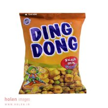 اسنک میکس دینگ دونگ ding dong مدل دانه فاوا و کراکر نارنجی رنگ وزن 95 گرم