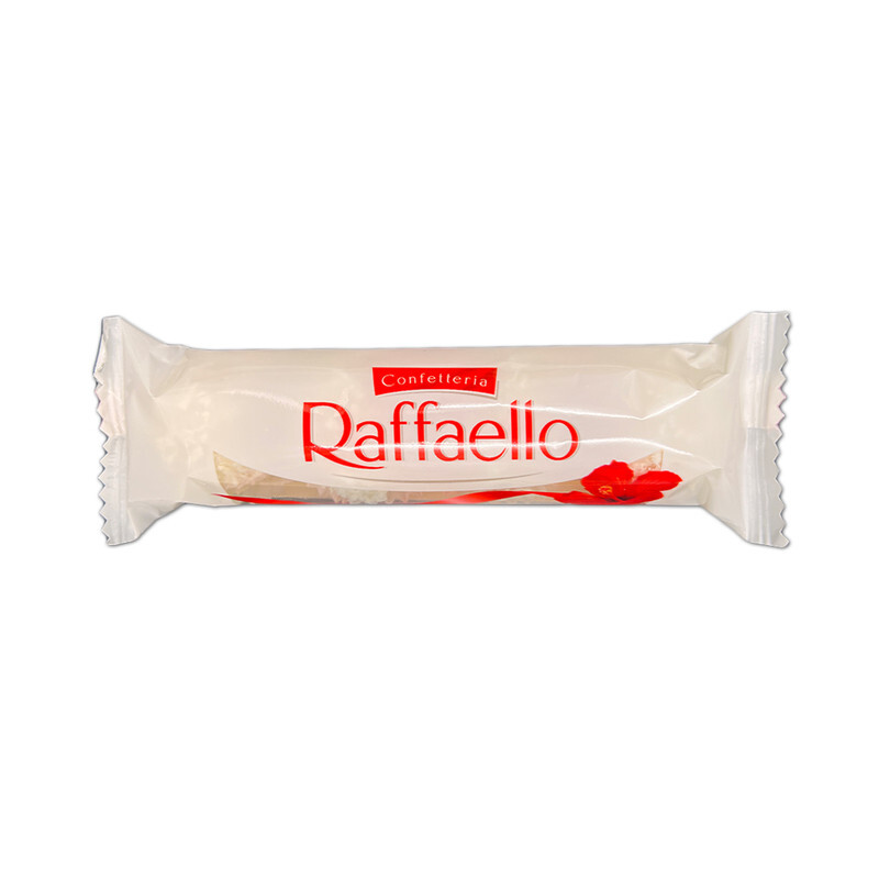 شکلات رافائلو RAFFAELLO با طعم نارگیل همراه با مغز بادام وزن 30 گرمی