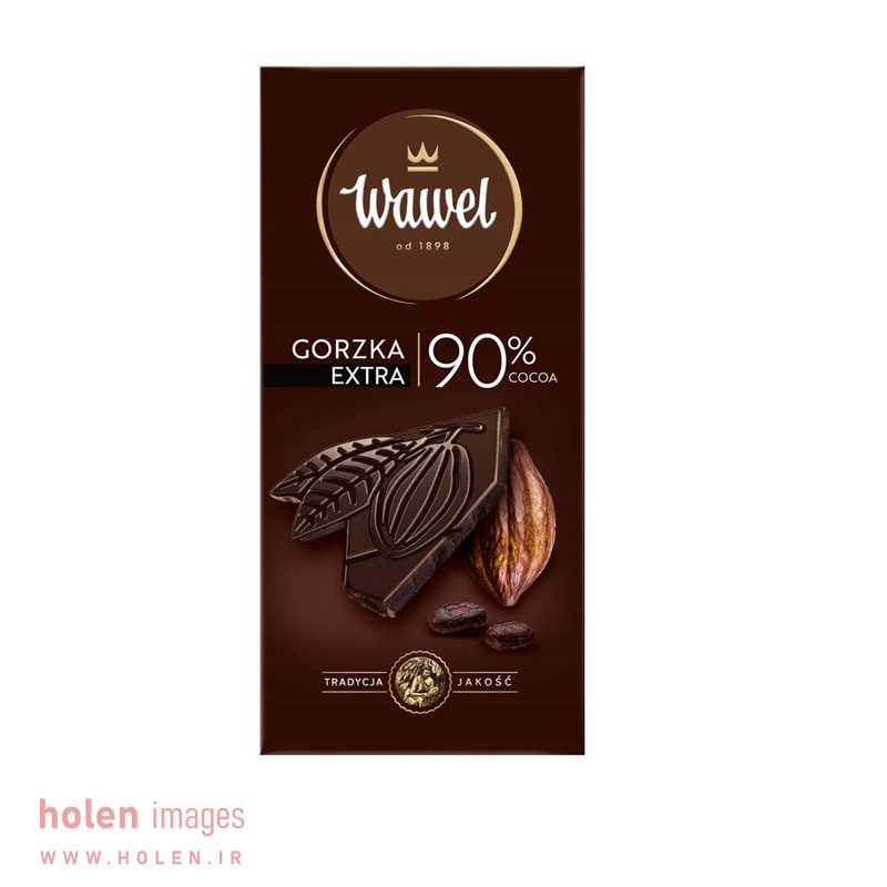 شکلات تلخ 90% واول Extra Dark وزن 80 گرم